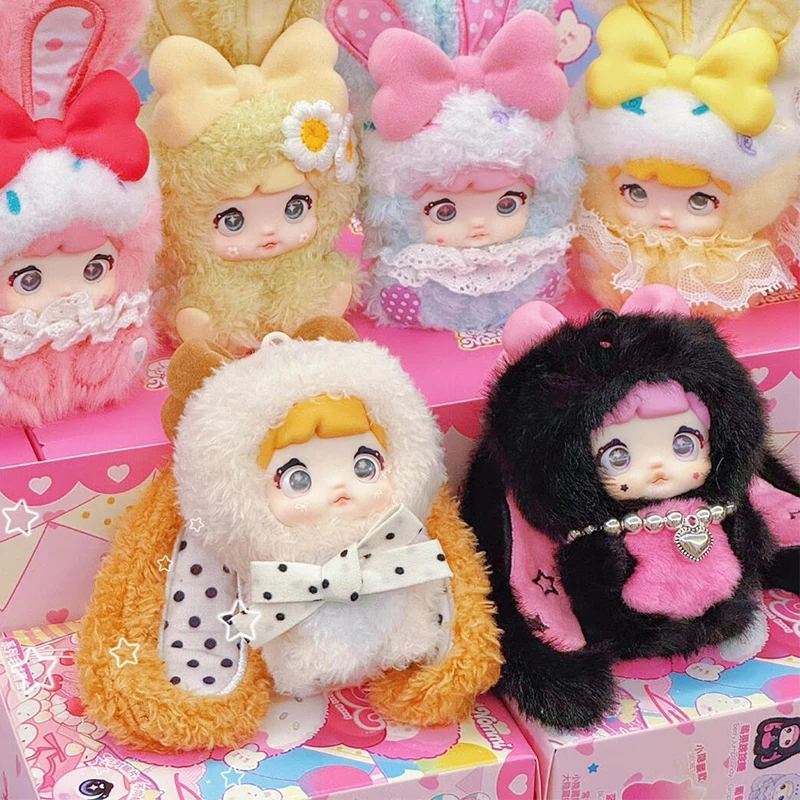 Nommi Baby Sweetheart Bunny กล่องตาบอดน่ารัก Nommi V8 พวงกุญแจ Mystery กล่อง MiBao V2 Surprise กระเป๋าตุ๊กตากระต่าย Blindbox จี้ของเล่น