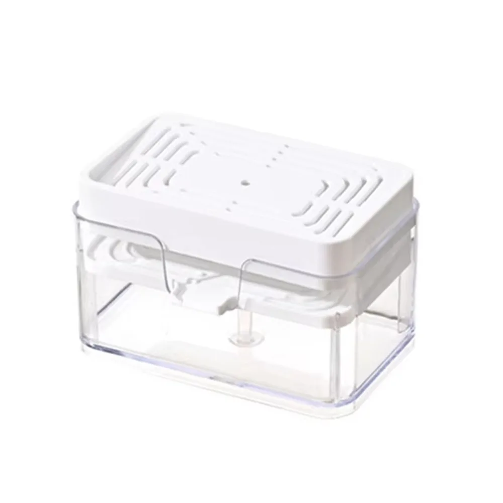 

Дозатор для мыла с нажимным механизмом для раковины, многофункциональный держатель для губки, контейнер для моющего средства, съемный, быстрозаполняемый