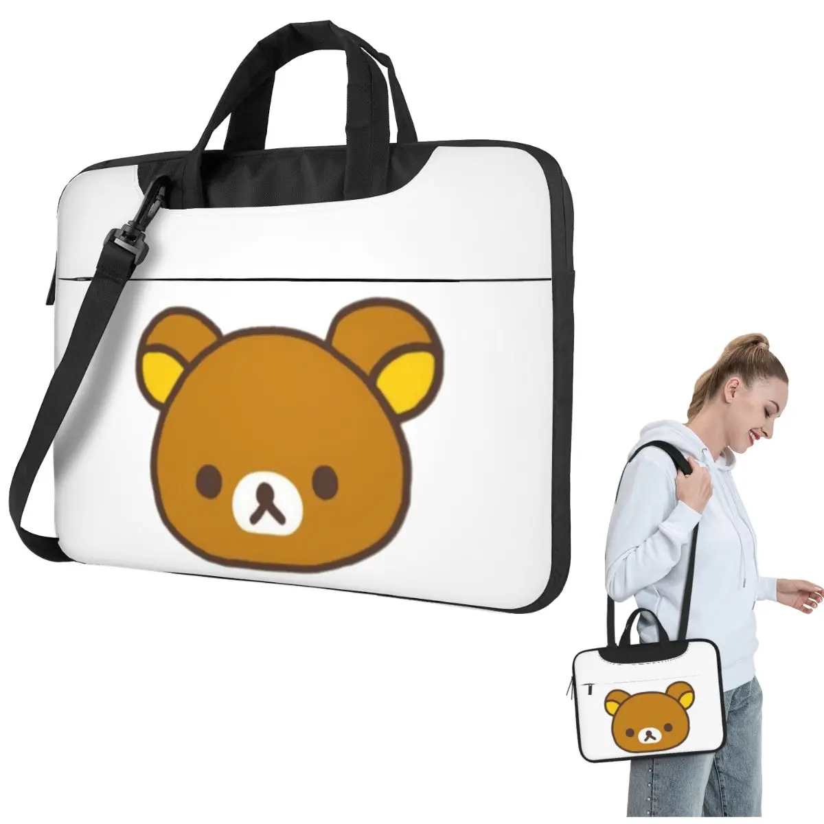 

Rilakkuma Sakura Crossbody Laptop Bag Case Computer Bag Resistant Protective Notebook Pouch for Lenovo