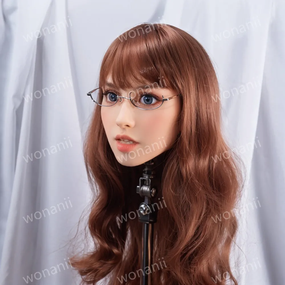 تصفيف الشعر لشخصيات الرسوم المتحركة، تعرض نماذج الرأس الأنثوية، إرسال قطع الشعر بشكل عشوائي، واقعية للغاية، مادة TPE، ناعمة