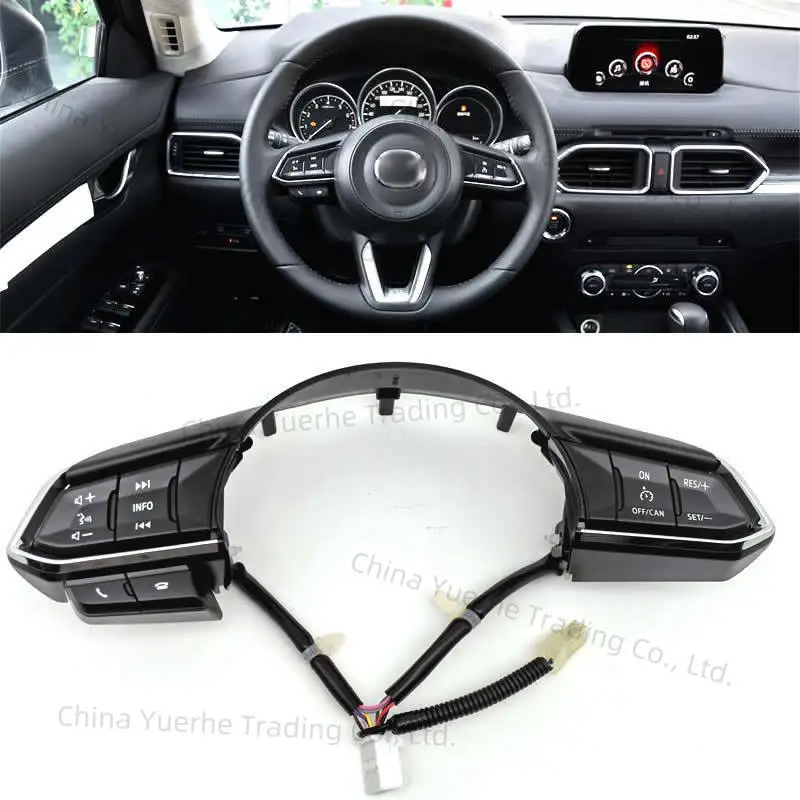 

Для Mazda 6 GJ Atenza Mazda 3 BN Axela Mazda CX-5 KF Кнопка управления рулевым колесом Круиз-контроль, переключатель регулировки громкости звука