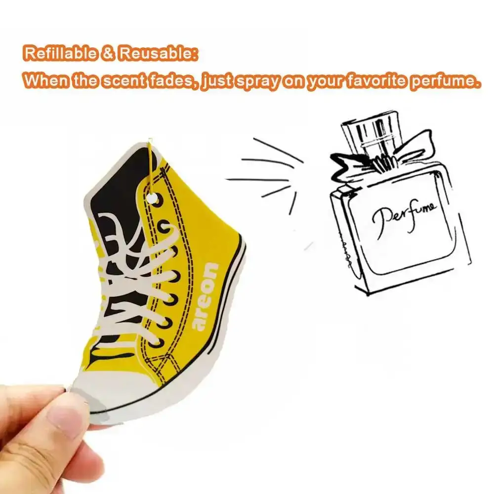 Tide Cool Board Shoes Car Fragrance Pendant - Sports Shoe Design, Rearview Mirror Trend Hanging, Lasting Light Fragrance