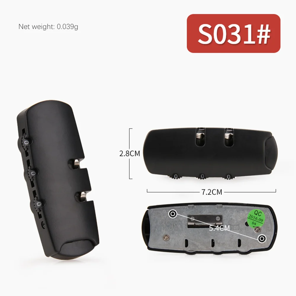 Suitcase Luggage trolley case accessories Combination lock Fixed lock Security anti-theft lock zipper lock head