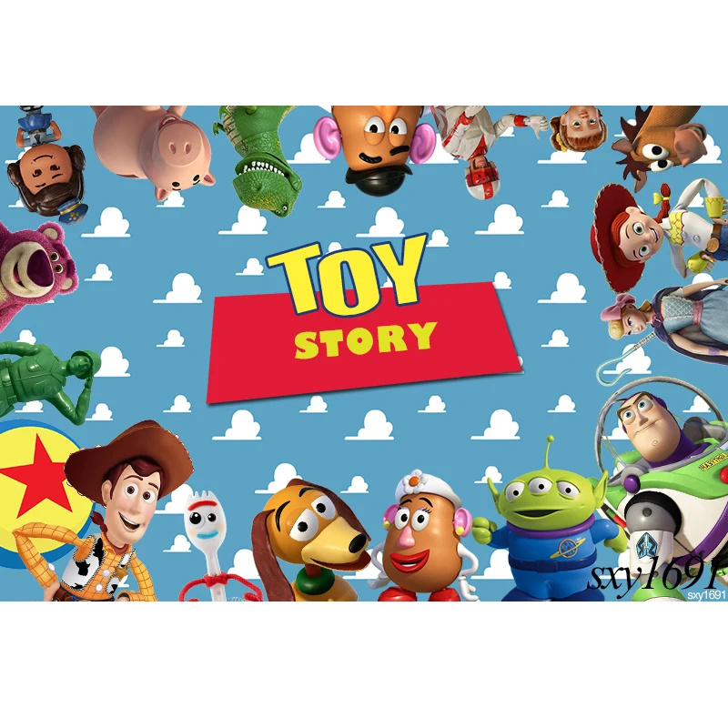 لعبة قصة التصوير خلفية للأولاد عيد ميلاد سعيد الكرتون السماء الزرقاء سحابة الخشب الطابق الاطفال استحمام الطفل الخلفيات مخصصة