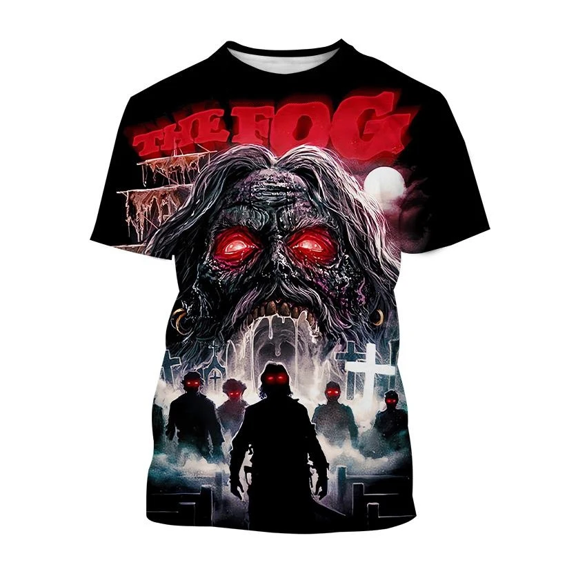 The Fog T-Shirts Horror Movie 3D Printed Streetwear Men Women Fashion Oversized Short Sleeve T Shirt Kids Tees Tops Man Clothing