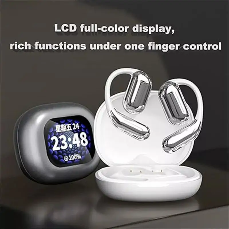 Q16 pro LCD Touch Screen OWS Earbud Open earhook Auriculares Inalambricos BT v5.4 Headphone Noise Reduction Wireless Earphones