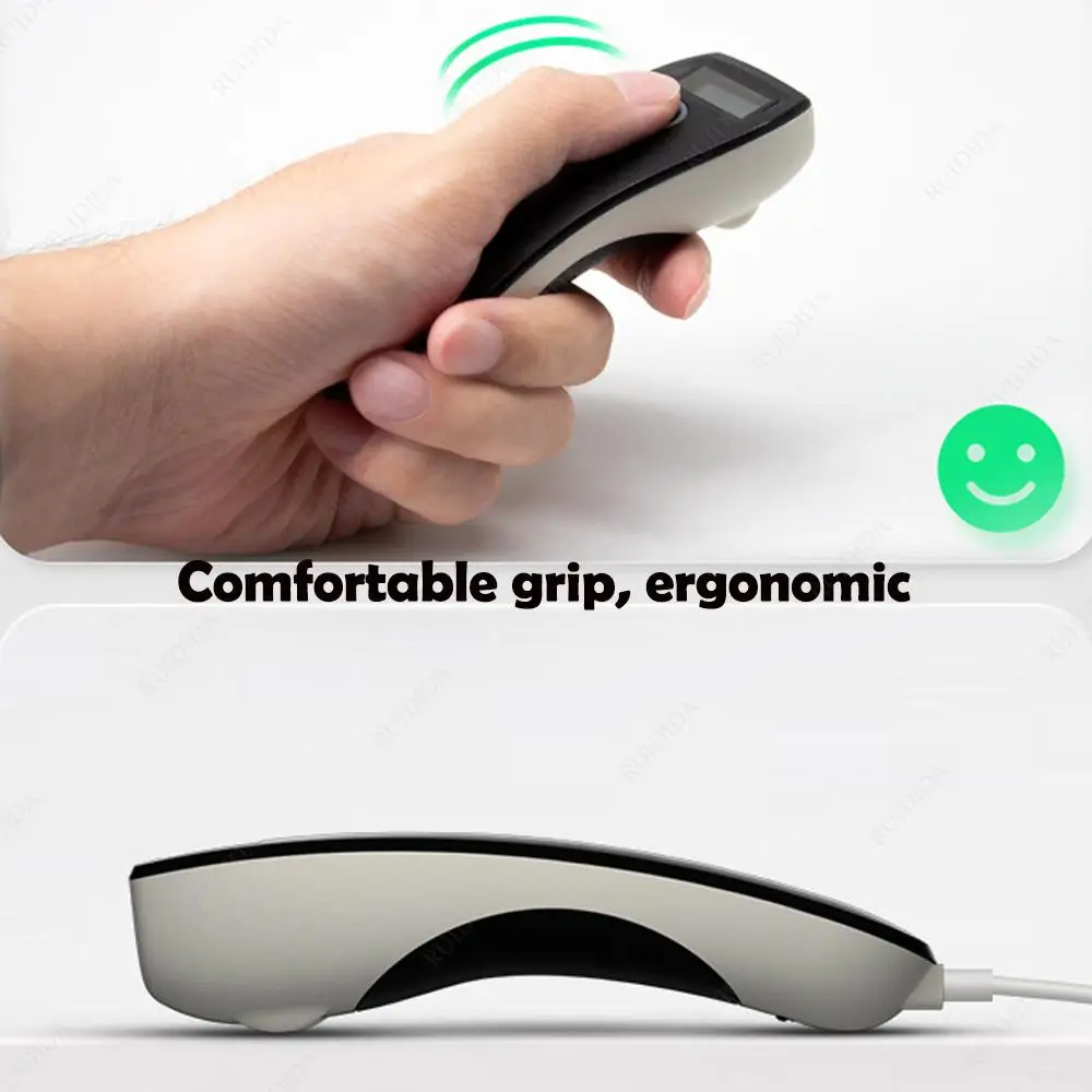 เครื่องสแกนบาร์โค้ดบลูทูธขนาดเล็กแบบพกพาไร้สาย รองรับ QR Code 1D 2D สำหรับงานขนส่ง โลจิสติกส์ และร้านค้า