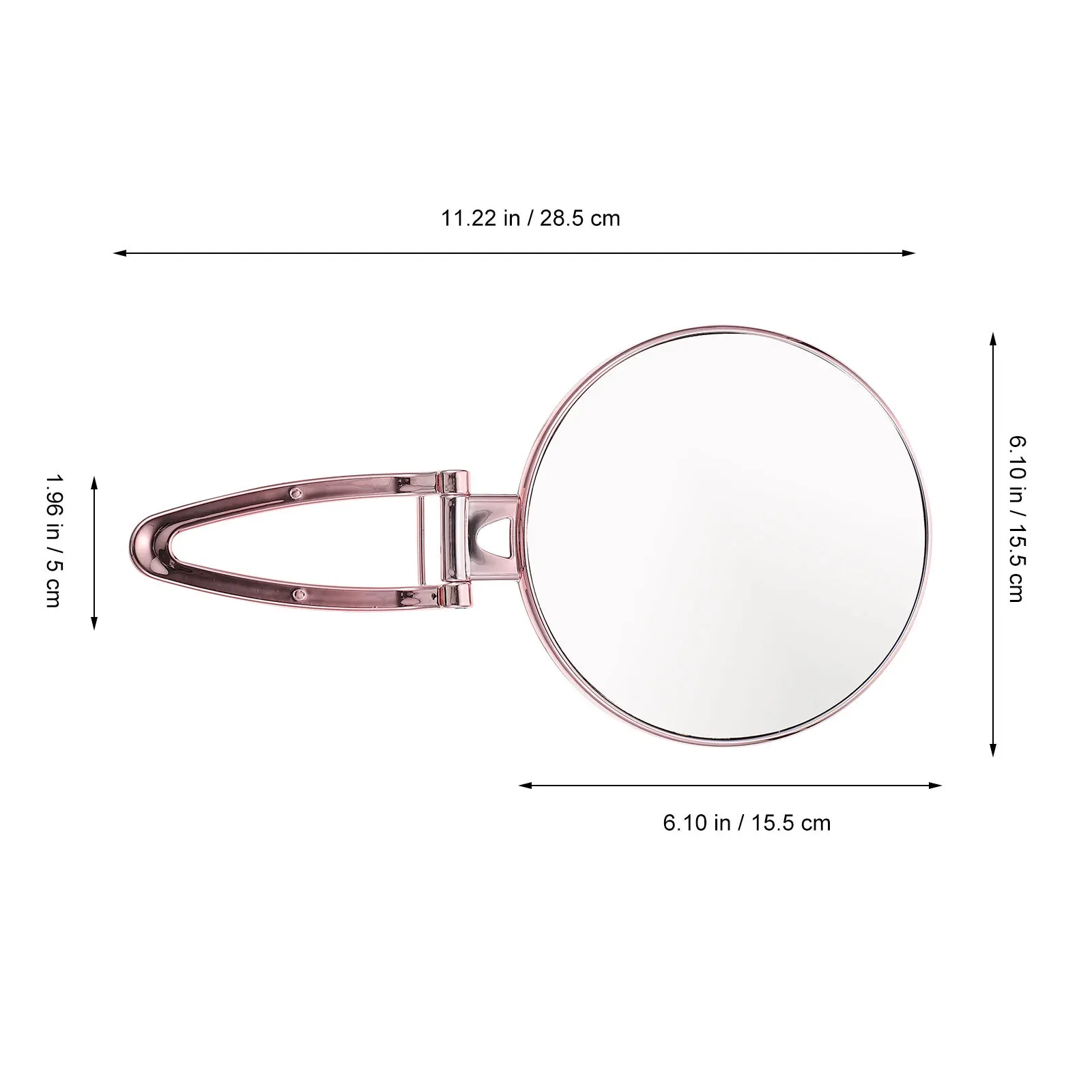 กระจกแต่งตัวแบบขยาย 3 เท่า กระจกสองด้านแบบใส ปราศจากความบิดเบือน สำหรับวางบนโต๊ะ ห้องน้ำ ห้องนอน ดีไซน์หรูหรา