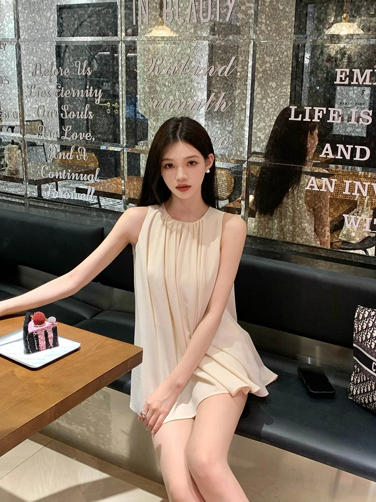 

Летний шифоновый топ EU IIWAN свободного кроя с круглым вырезом для женщин: дышащий, комфортный, приятный к телу, повседневный.