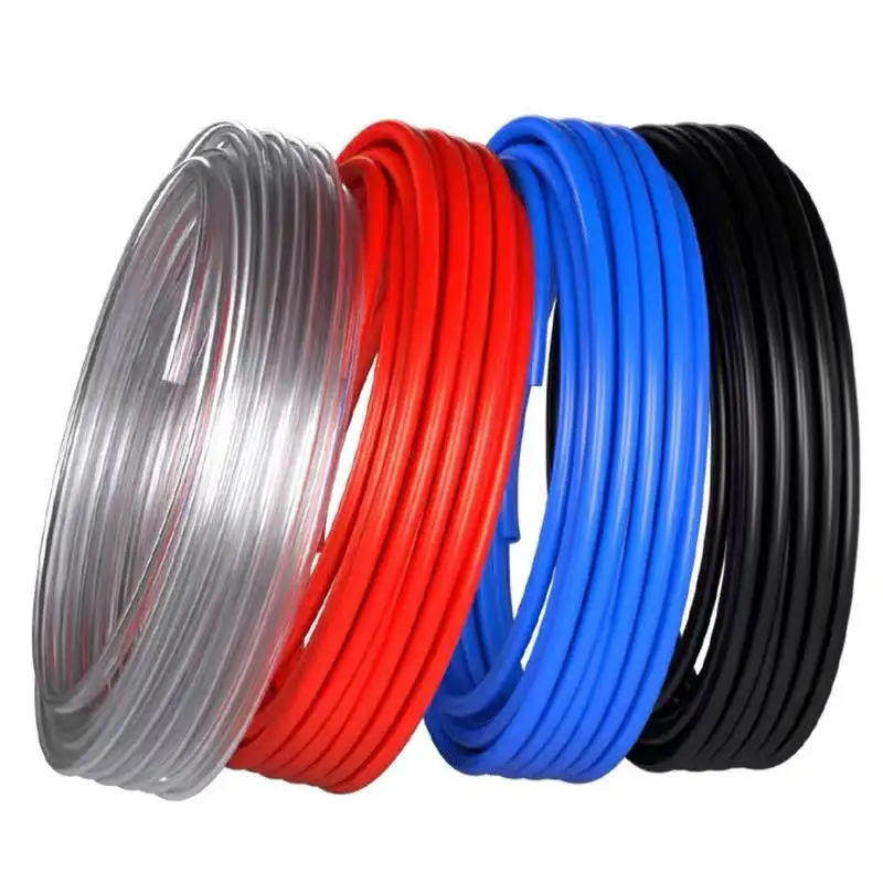 Orange, white and blue 8 mm clear air tube, PU tube 10 mm, PU pneumatic hose 6 mm, air compressor hose with gas 12