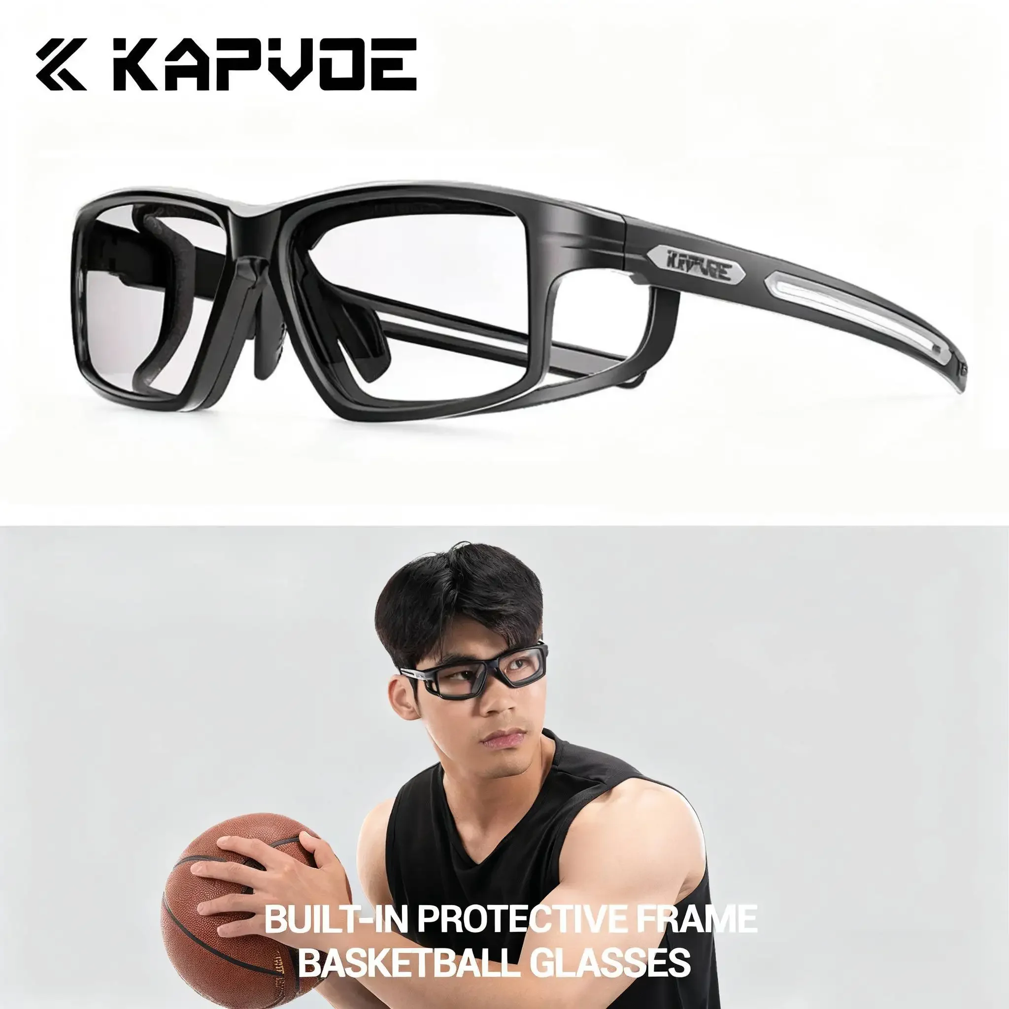 

Kapvoe баскетбольные мужские солнцезащитные очки ветрозащитные очки футбольные очки для спорта на открытом воздухе футбольные ударопрочные очки для велоспорта