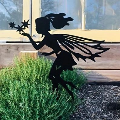 

Crafts Outdoor Activities Decorative Fairy Pendant Decorative Outdoor Garden Courtyard Statue Fairy Inserted Metal Crafts Decor