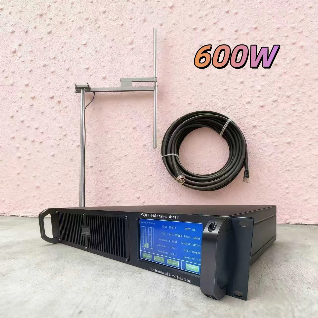 طقم إرسال YXHT-600WFM 100 فولت - 240 فولت، صوت عالي الجودة، تحكم ذكي في درجة الحرارة، معتمد من FCC/ISO، للمدرسة، المنتجع #1