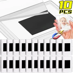 5/10PCS Clear Magnet Photo Frames Acrylic Insert Photo Holders Magnetic Fridge Picture Display Frame Home Office Storage Tools
