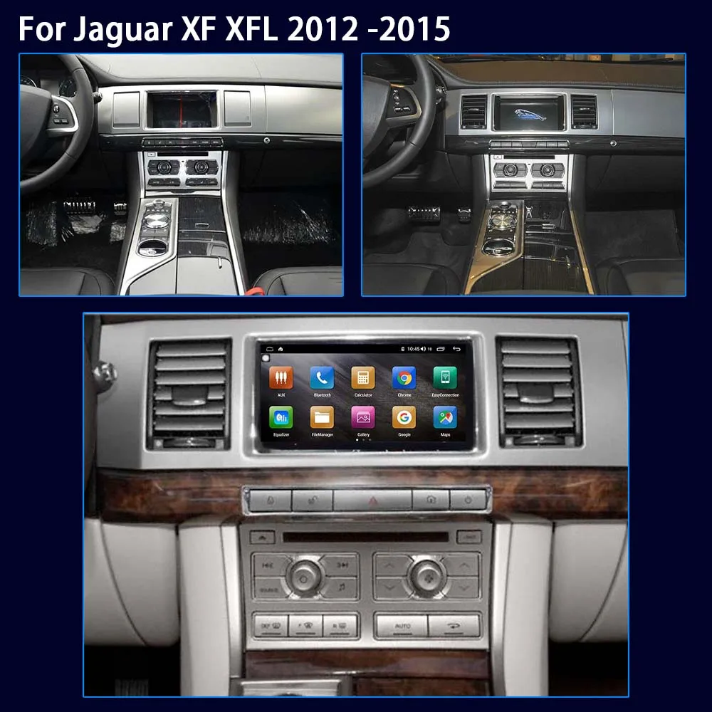 Android 13 Media Player For 2016-2019 Jaguar XF/XFL/X260 Radio Wireless Carplay and auto retain the car original menu