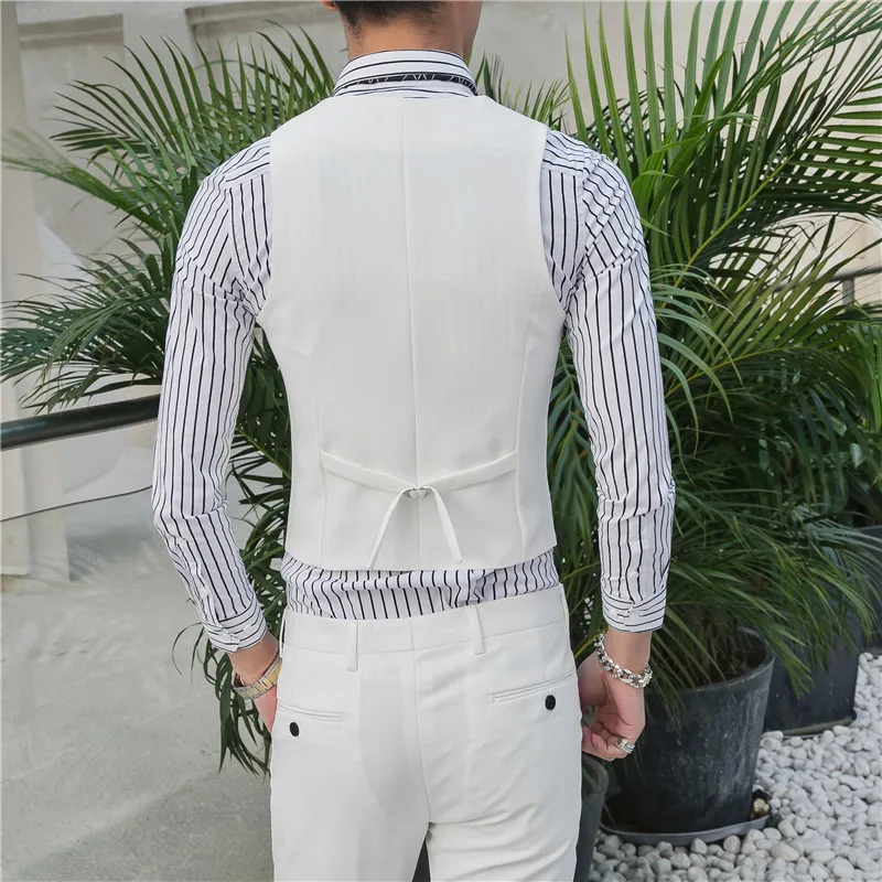 Brand clothing Men spring high quality Business suit Vest/Male slim fit fashion office dress Blazers Vest 4XL-M