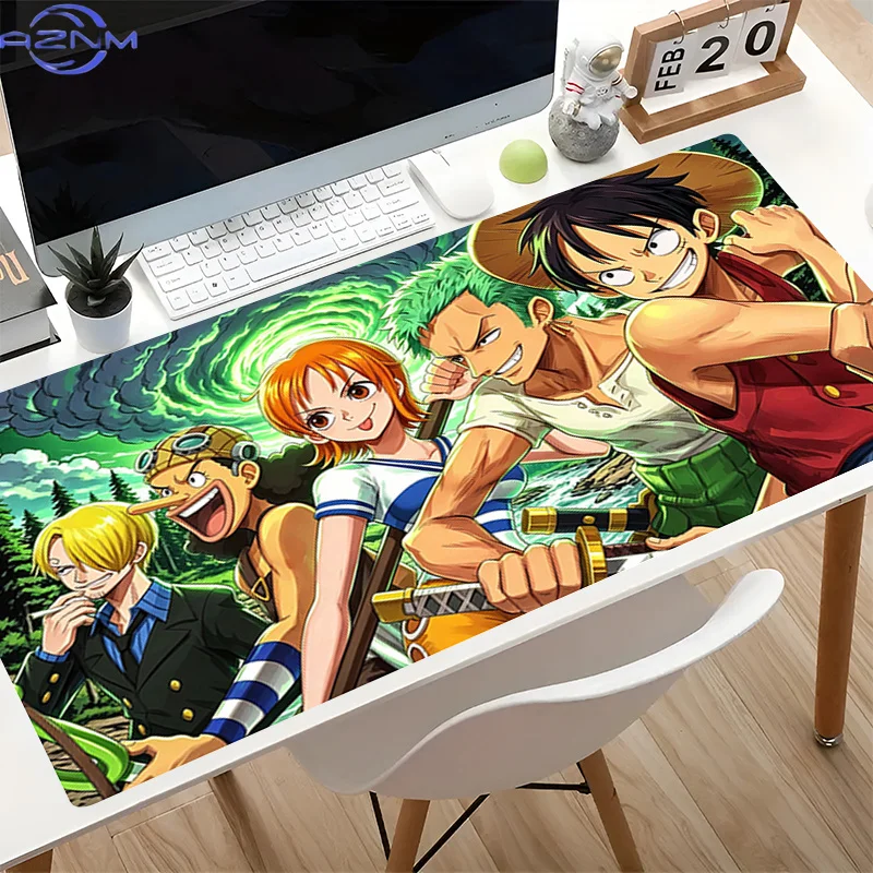 Nouveau tapis de souris anime lisse pour gamer, tapis de bureau XXL pour ordinateur de jeu, tapis de souris étendu One Piece Luffy, tapis de clavier populaires