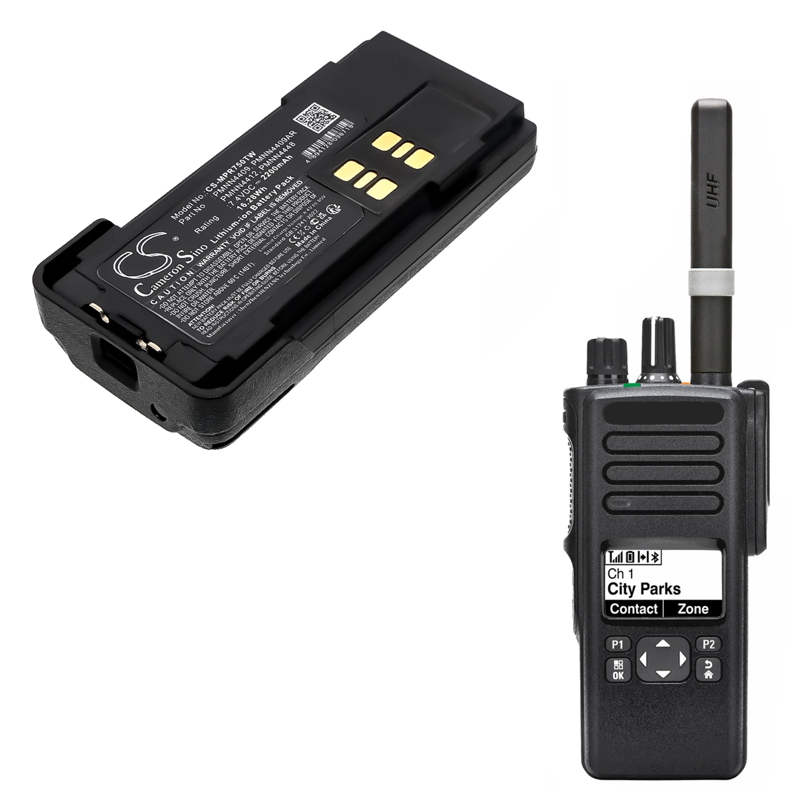 Replacement Battery For Motorola  XiR P8668 XiR P8600i XiR P8600 Ex  2200mAh/16.28Wh  Two-Way Radio
