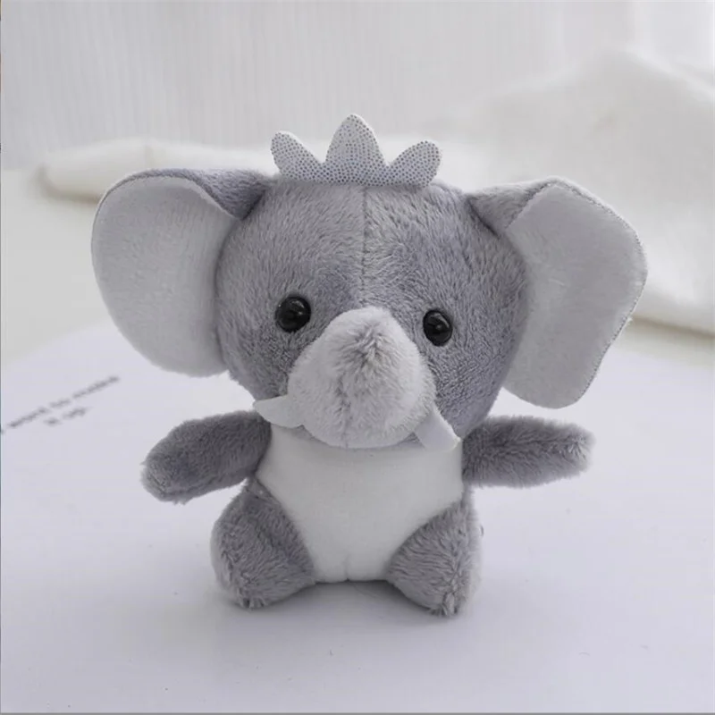 10 センチメートル新しい象ぬいぐるみホリデーギフトかわいい動物ぬいぐるみペンダント人形女の子 & 男の子のためのバックパックキーホルダー 3 色