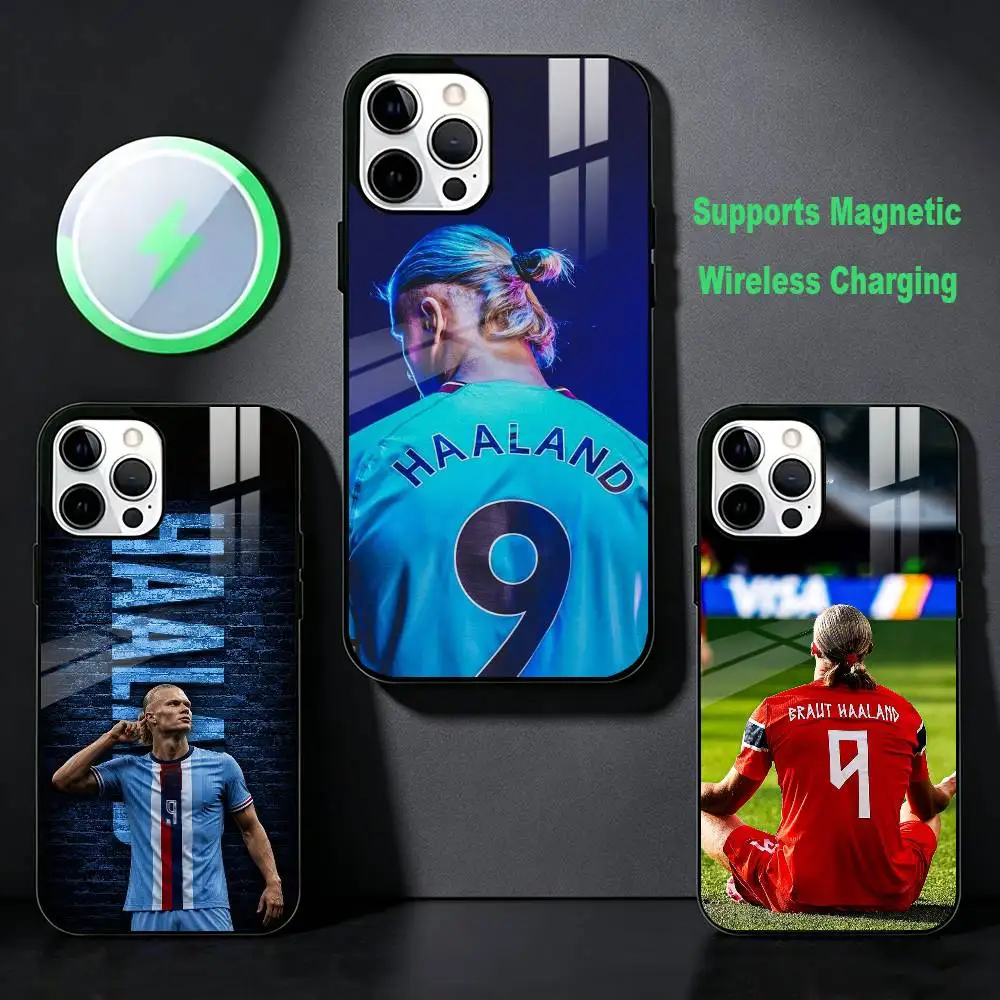 2026 E-Erling H-Haaland Football 9 Phone Case For iPhone 17,16,15,14,13,12,Plus,Pro,Max for Magsafe Magnetic Wireless Charging