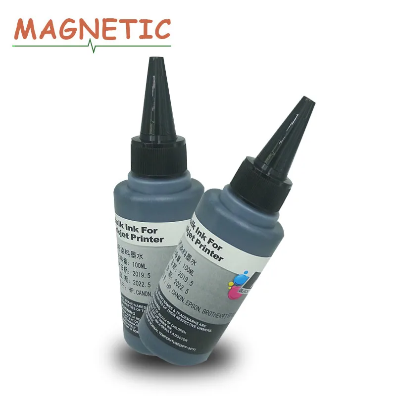 Magnetic universal 100ml dye ink  for hp for canon for epson for brother Cartridge Printer 4 Colors Inkjet Printer Bulk Ink