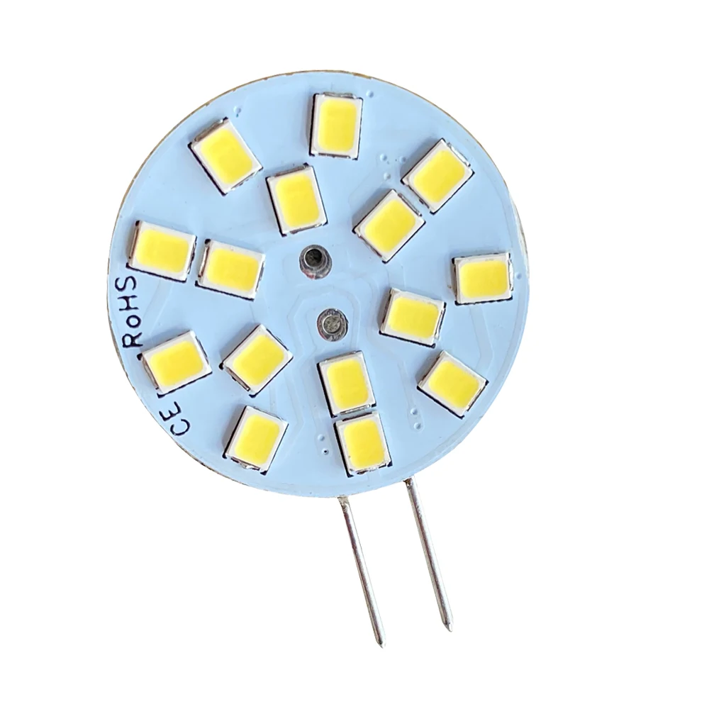 

LED Disc Lights Non Flickering Wide Voltage 2W 12-36V Tower G4 LED Bulbs Lamp Crystal Chandelier 20W Halogen Equivalent