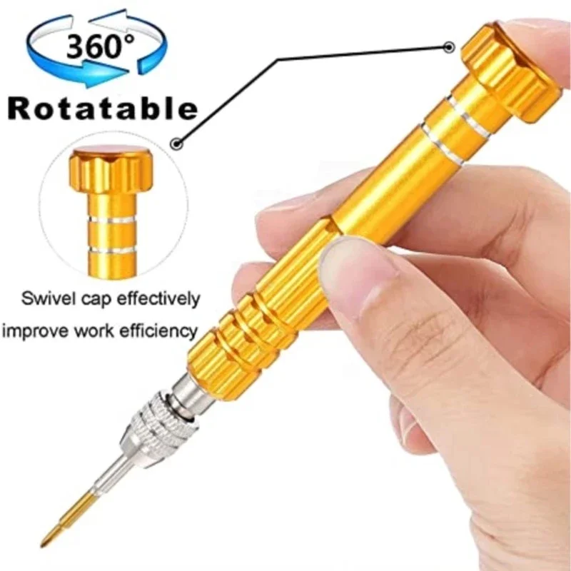 5 in 1 Disassemble Magnetic Repair Open Tools Kit Screwdrivers For iPhone Samsung Galaxy Torx Cross Pentalobe Heads DIY Tools