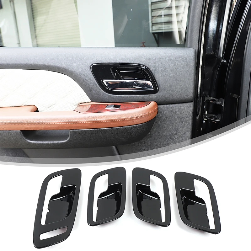 

For Cadillac Escalade 07-14 inner door bowl protective sticker Car inner door bowl protective sticker ABS carbon fiber pattern