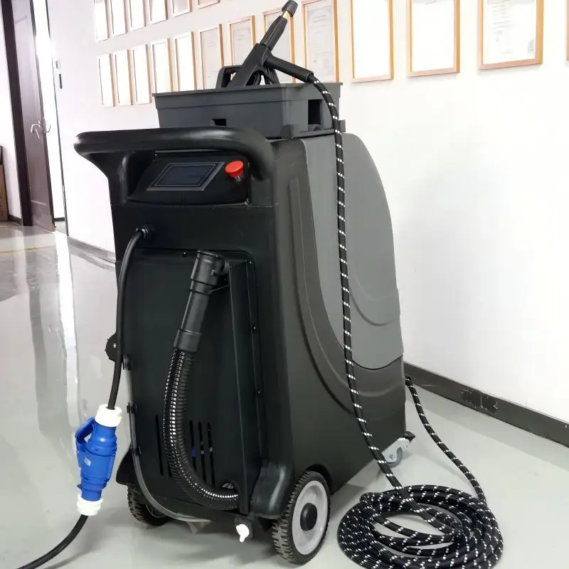 Commercial Steam Cleaner Vacuum Extraction Machine Hot Water Spray For Carpet Sofa Fabric Car Interior Cleaning Workshop