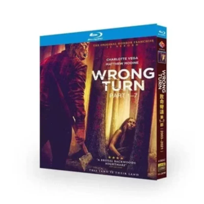 Wrong Turn 1-7 Horror-Sammlung DVD 2003-2021 Komplette Serie 4-D