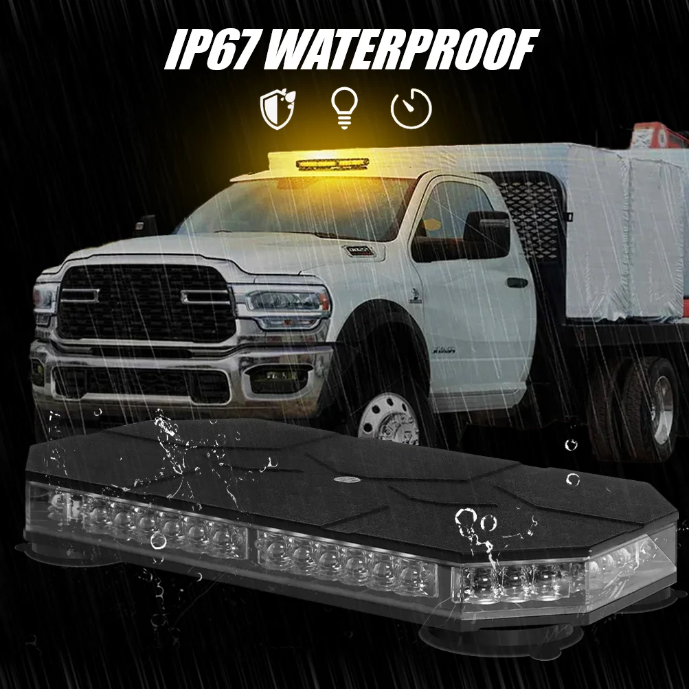 

Car Warning Lamp 56 LED Roof Top Strobe With Controller For Truck Ambulance Snow Plow Magnetic Mount Emergency Safety Lights