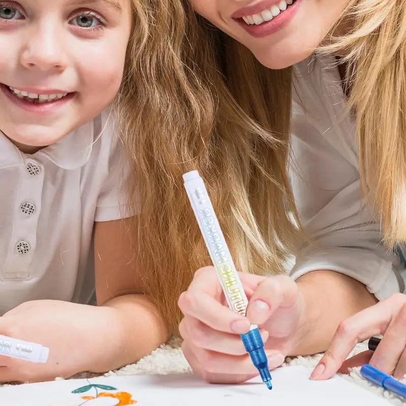 أقلام لامعة لسكرابوكينغ ، علامات فنية ، أقلام حرفية ، كتابة بطاقات عيد الميلاد ، رسم تحية عيد الميلاد ، 24 لونًا