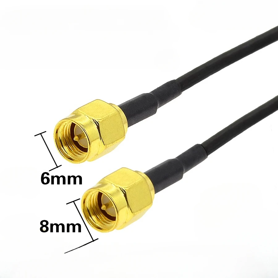 SMA Male to RP-SMA Female Bulkhead RG174 WiFi Router Antenna Extension Coaxial Cable for WiFi Router Wireless Network Card