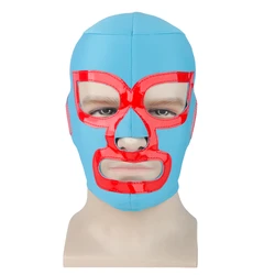 1pcs Nacho Headgear Libre Mask Blue Red Color Unisex Head Covering Halloween Fancy Ball Cosplay Prop