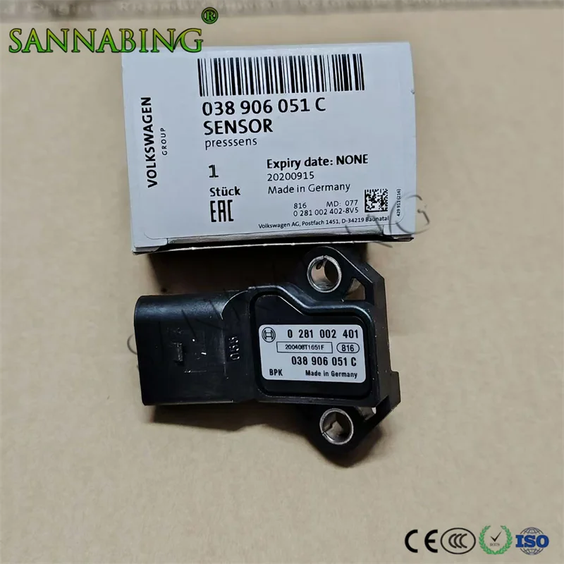 

New Air Pressure Map Sensor OEM 0281002401 038906051C 0 281 002 401 038 906 051 C for Audi