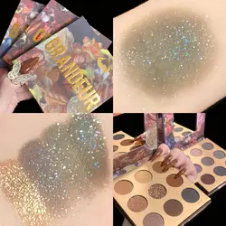 Amazing Eyeshadow Palette Holographic Shiny Matte Glitter Pigment Eye Shadow Pallete Metallic Diamond Makeup Palette