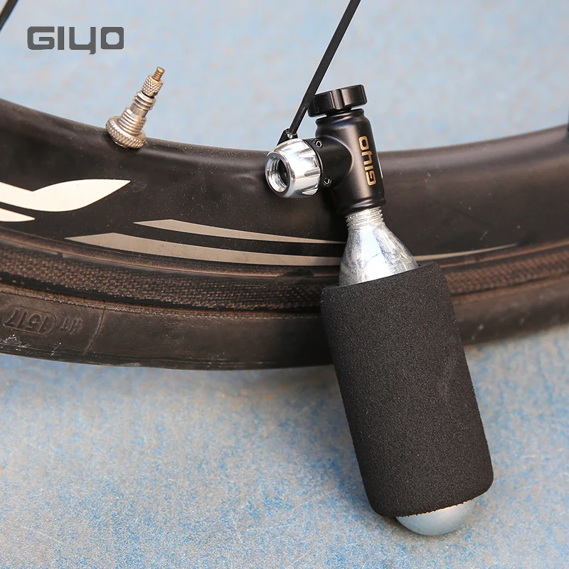 GIYO – gonfleur de CO2 pour vélo, pompe Schrader Presta, Tube de pneu en aluminium, Mini pompe vtt, sans cartouche de CO2, outils de réparation de cyclisme