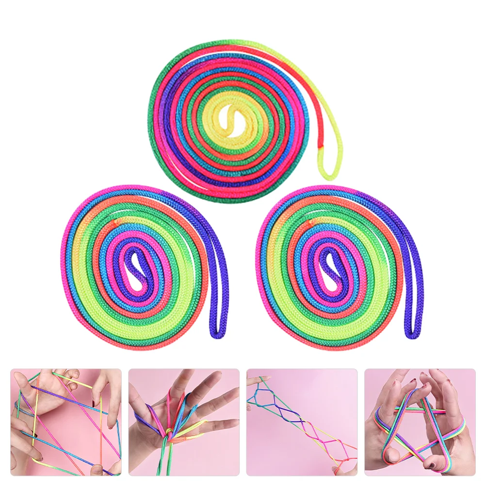 3 Pcs Toys for Kids Braided Rope Stocking Stuffers Small Goodie Bags Fillers Student Cats Cradle