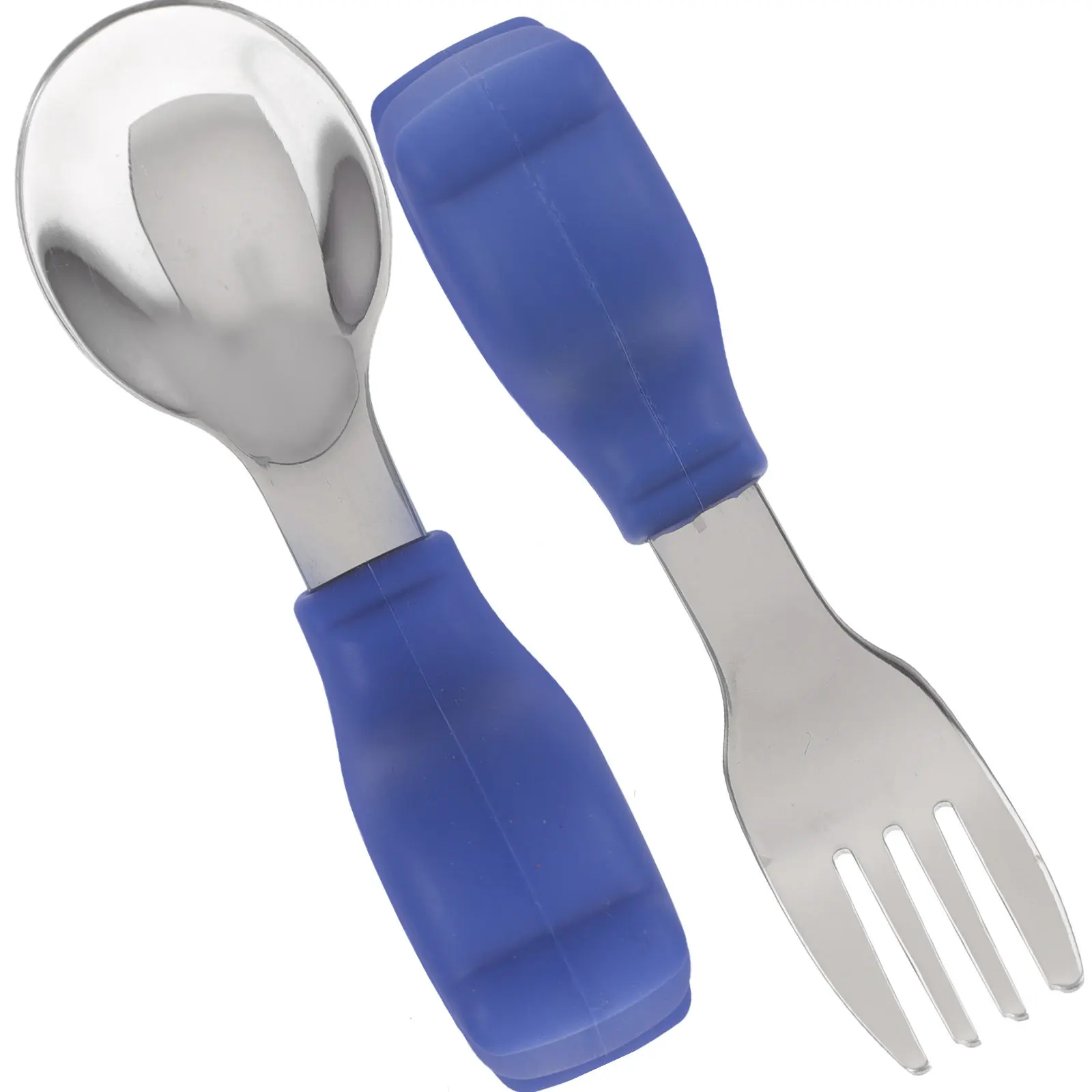 

1 комплект детских вилок и ложек, эргономичная посуда с гладкими краями, портативная, легкая, обучающая посуда для малышей