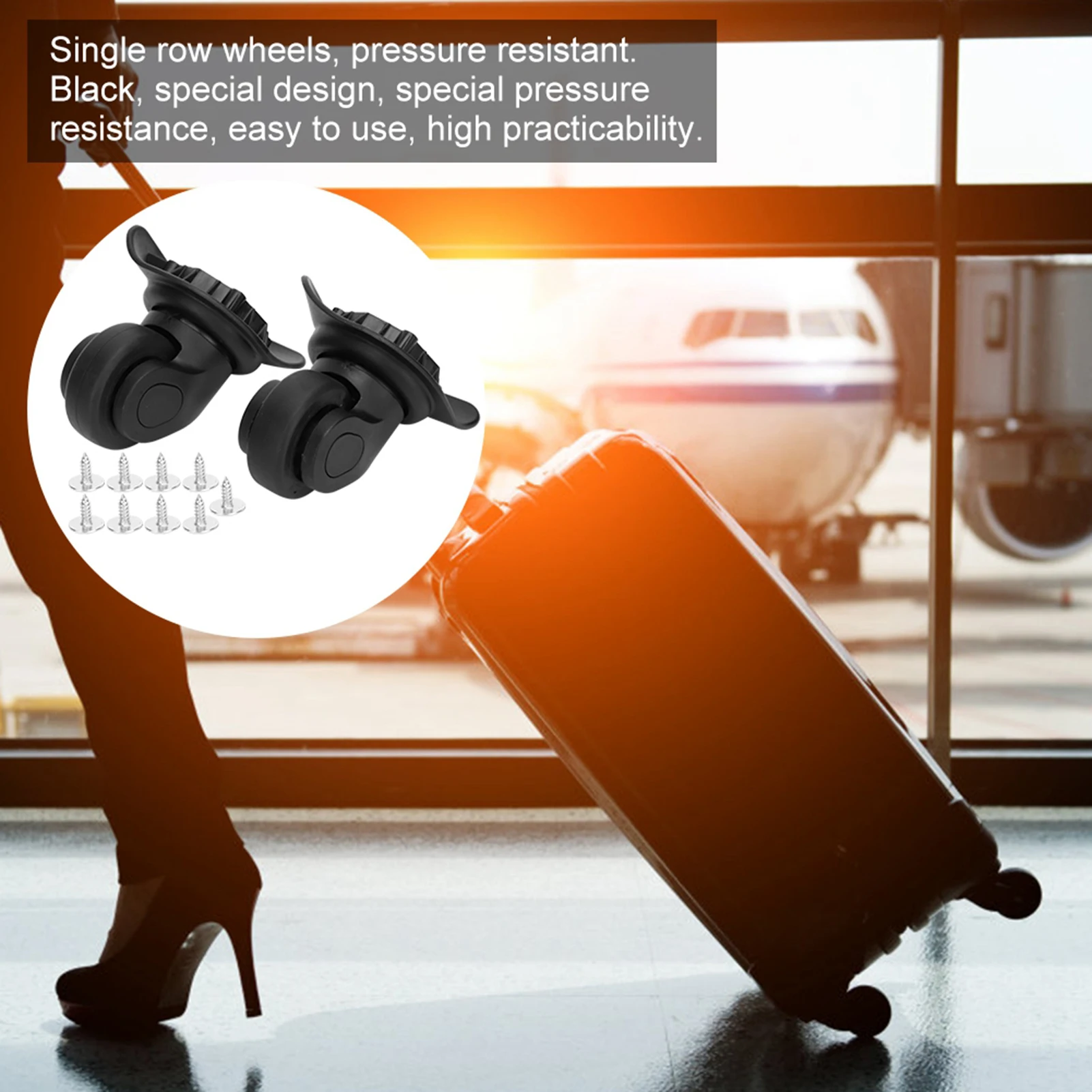 Draw‑bar Box Wheel Outdoor Mute Single Row  Wheel Suitcase Draw‑bar Box Luggage Cases Accessory Luggage Cases Wheel
