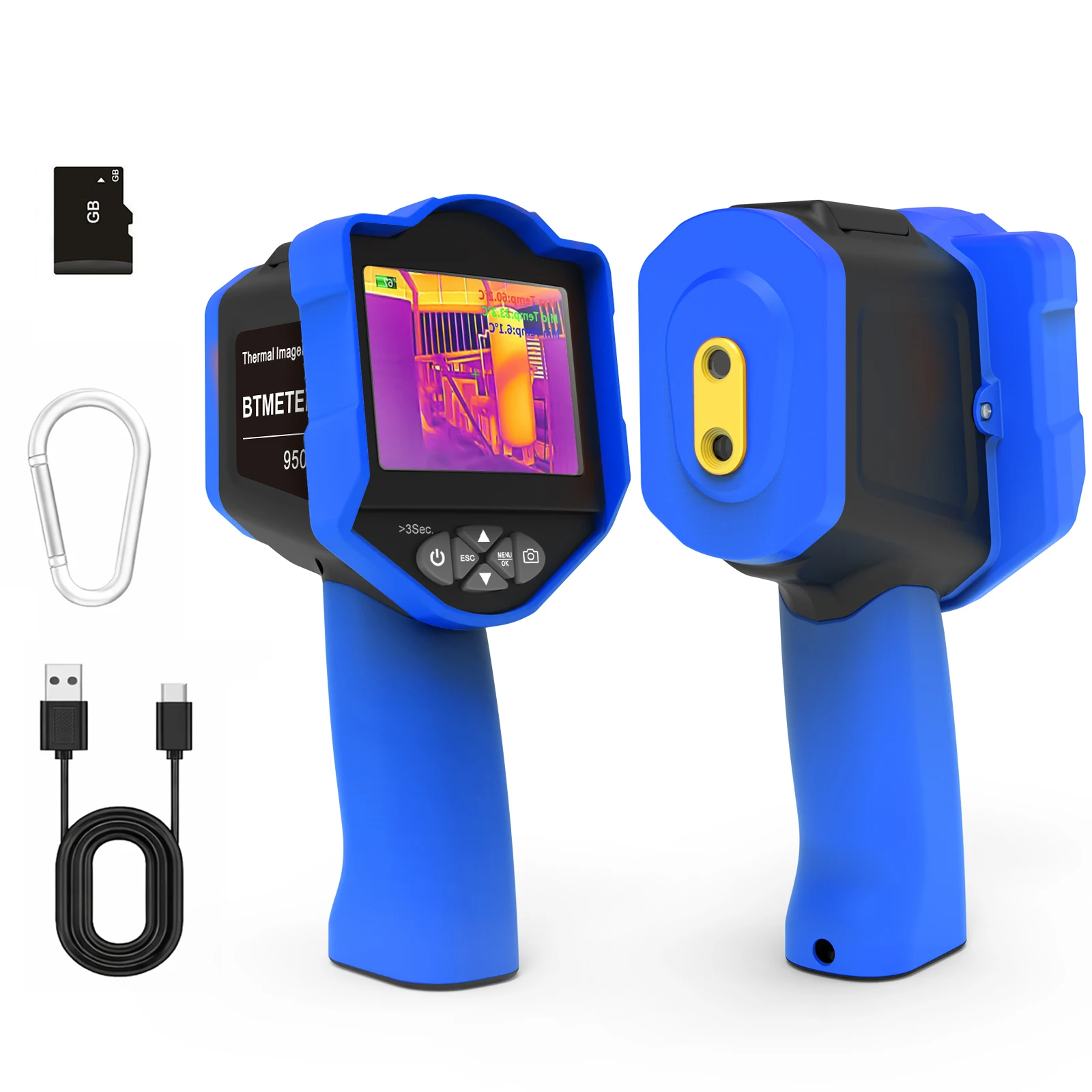 

Thermal Infrared Camera 256x192 WiFi Imager -20~550℃ 50mk High Accuracy for Electrical HVAC Maintenance Industrial Tool