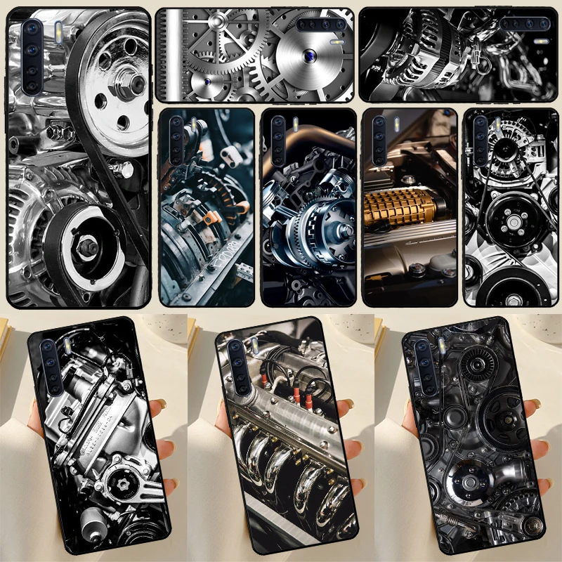 Mechanical Engines Case For OPPO A17 A57 A77 A16 A76 A96 A52 A72 A15 A5 A9 A31 A53 S A54 A74 A94 A93 A78 Cover