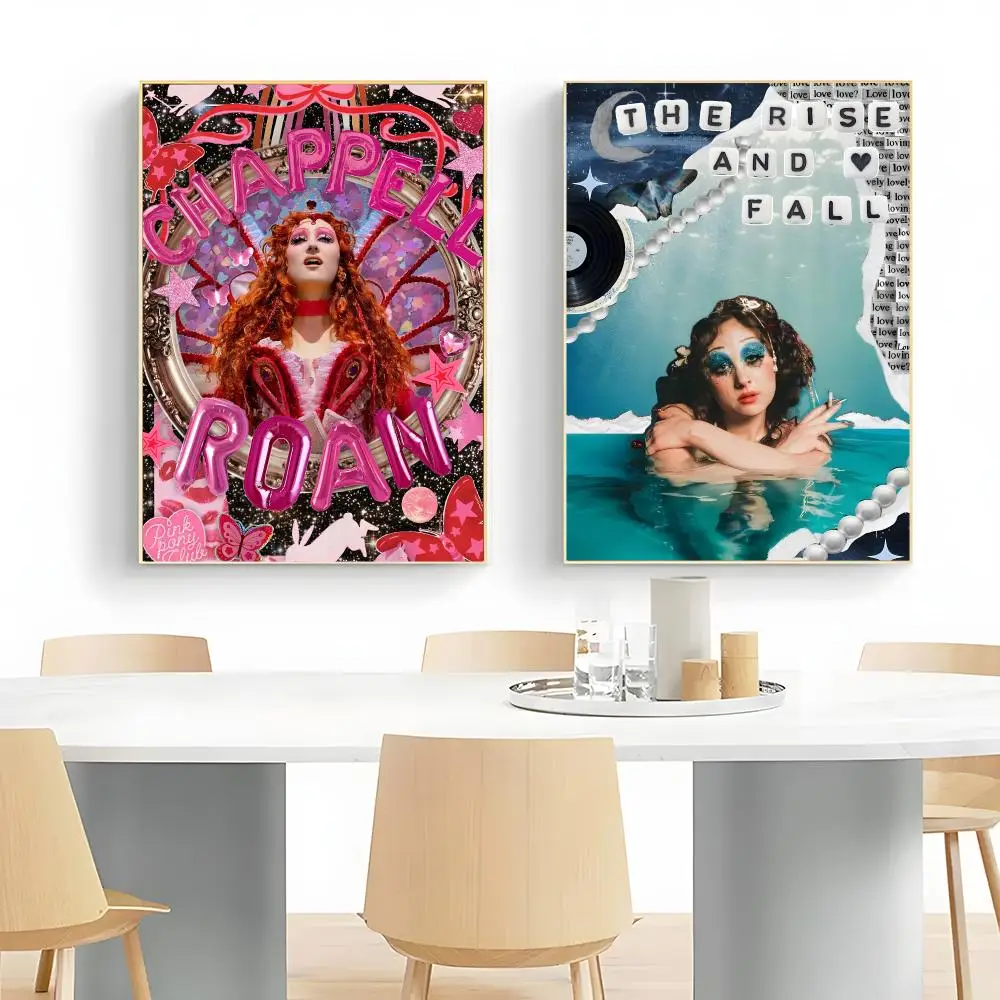 Pop Singer C-Chappell Roan Poster Frameless Peel-and-Stick Removable Wall Art Print