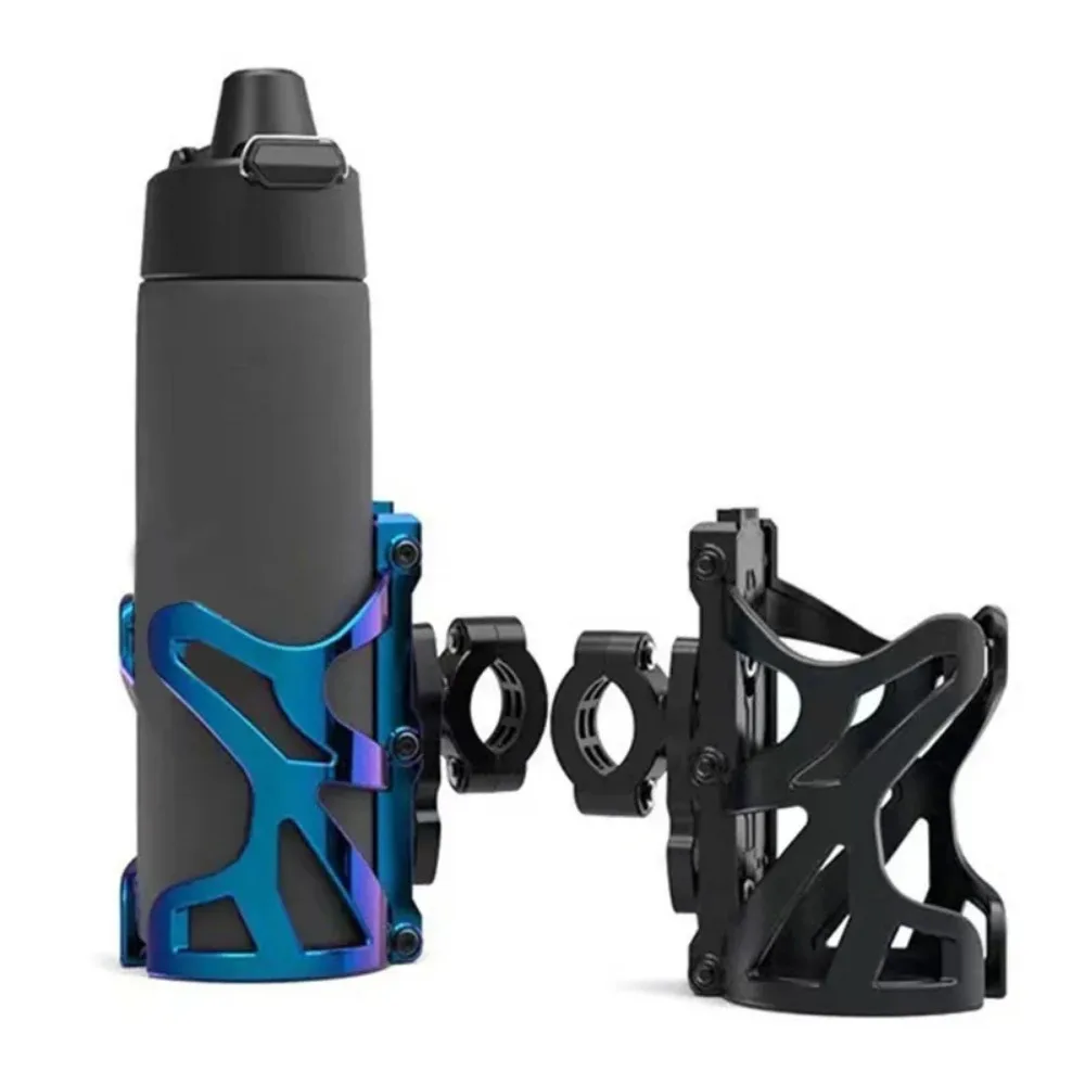 A Set of Motorcycle Beverage Rack Bicycle Cup Holder Electric Bike Black and Blue Kettle Holder Modified Accessories 2025 New 4