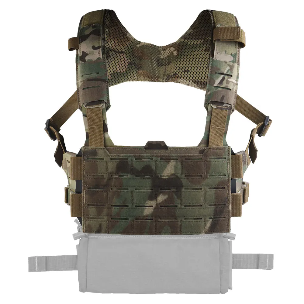 Tactical Modular Chest Rig Camo Style Scalable Design HX Harness Molle Front Panel for Outdoor Hunting Airsoft Training Gear