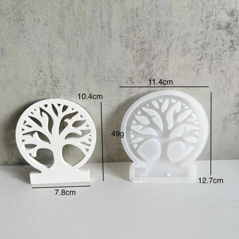 Lucky Tree Decoration Silicone Mold Tree Plug-in Candlestick Aromatherapy Gypsum Mold