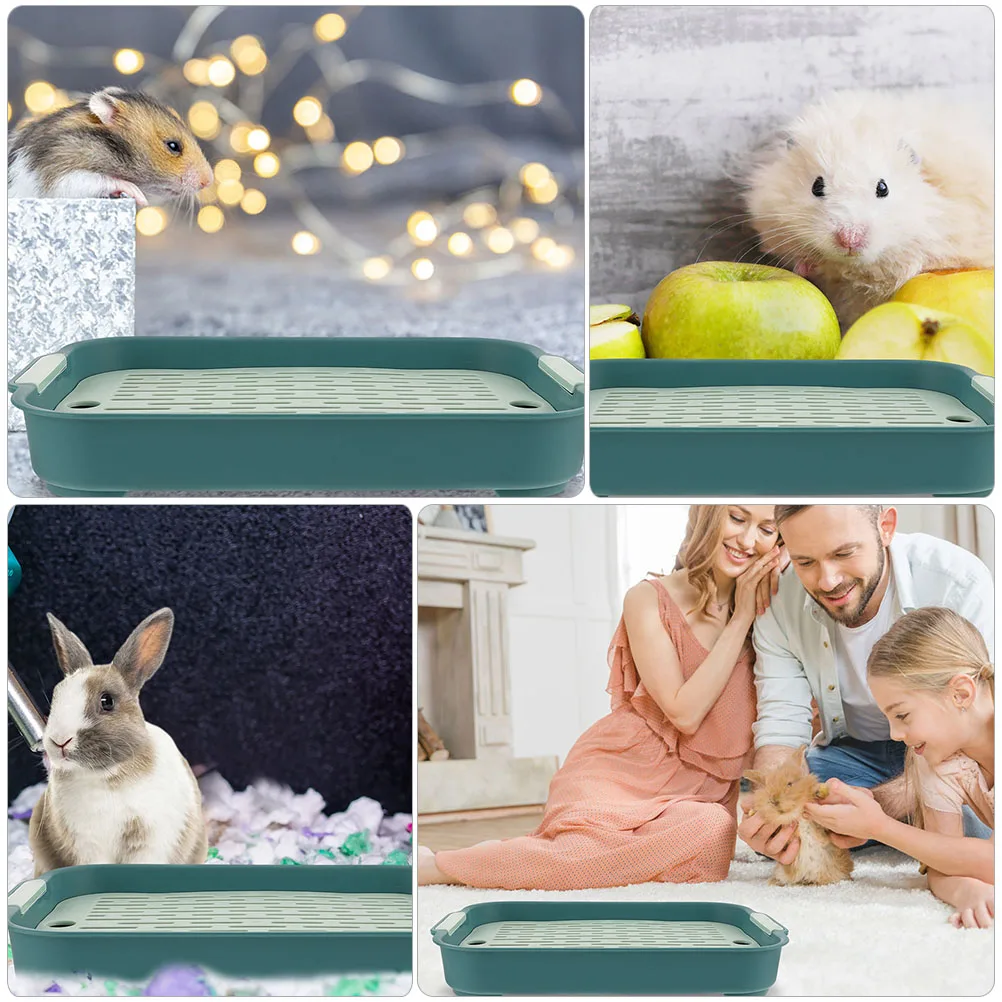 

2 Pcs Rabbit Potty Pet Cleaning Supplies Toilet Tray Trainer Small Animal Litter Cage