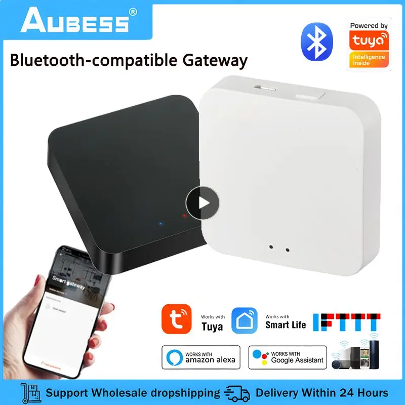 

1~8PCS Tuya Gateway HUB Wireless Smart Sub-devices Bridge Bluetooth-compatible Smart Life APP Remote Control With Alexa Google