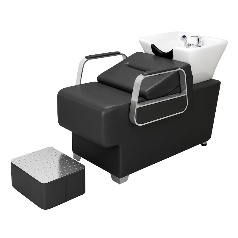 

Shampoo bed for hair salon, hair cut in barber shop, shampoo flush bed, enlarged basin, semi-reclining bed