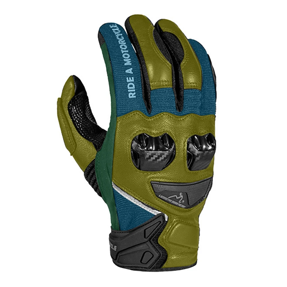 Guantes de motocicleta transpirables para hombre, sujetadores de gancho y bucle, resistentes al desgaste, antideslizantes y anticaídas